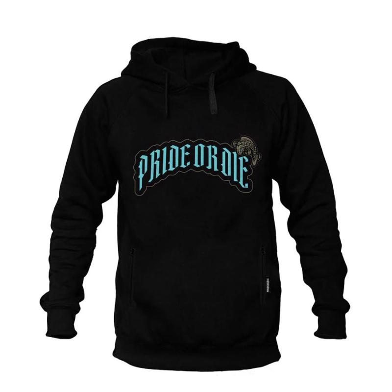 PRIDE OR DIE survival KOI hoodie -black